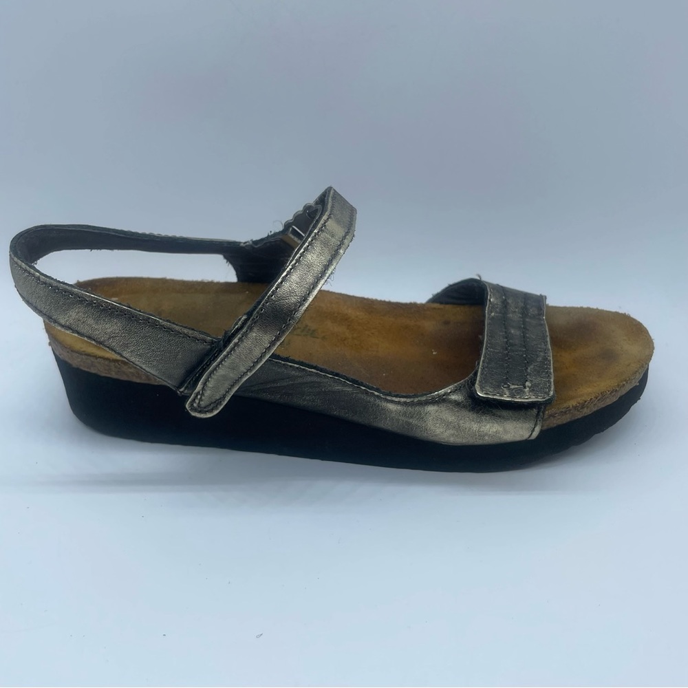 Naot Madison Sandal Metal Leather Slingback Open Toe Comfort Women’s 6 EU 37